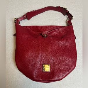 Dooney & Bourke Red Pebble Leather Women’s Hobo Bucket‎ Bag